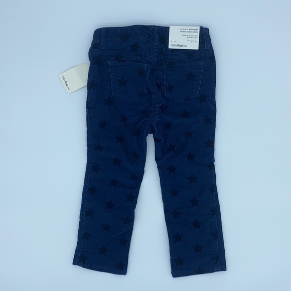 NWT Gap straight cut cords with star print in navy - Picture 2 of 9